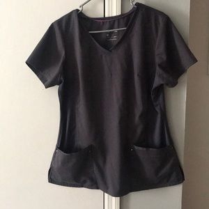 Healing hands(Purple yoga) Grey scrub set